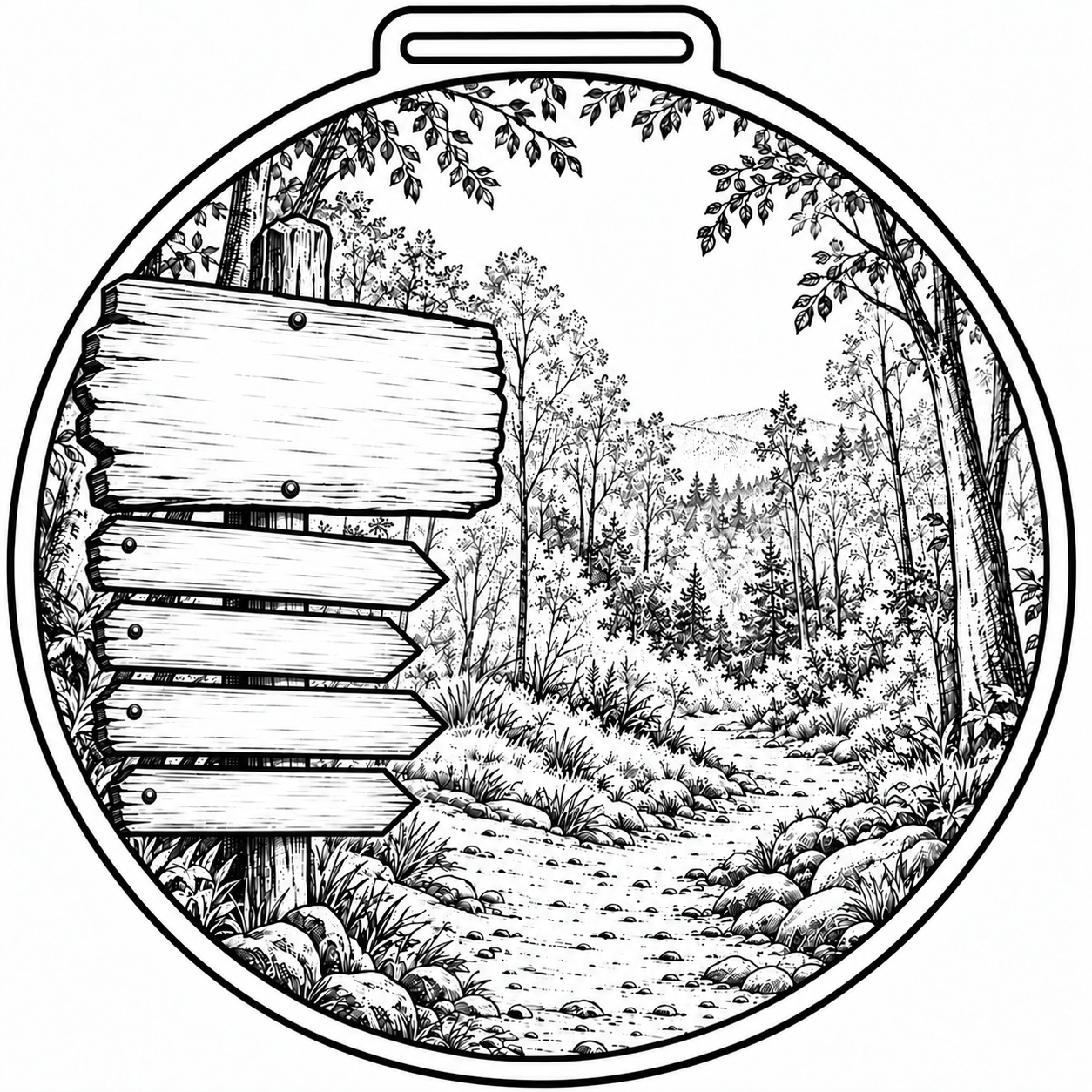 Modèle 01 : Trail forestier, visuel original avant personnalisation