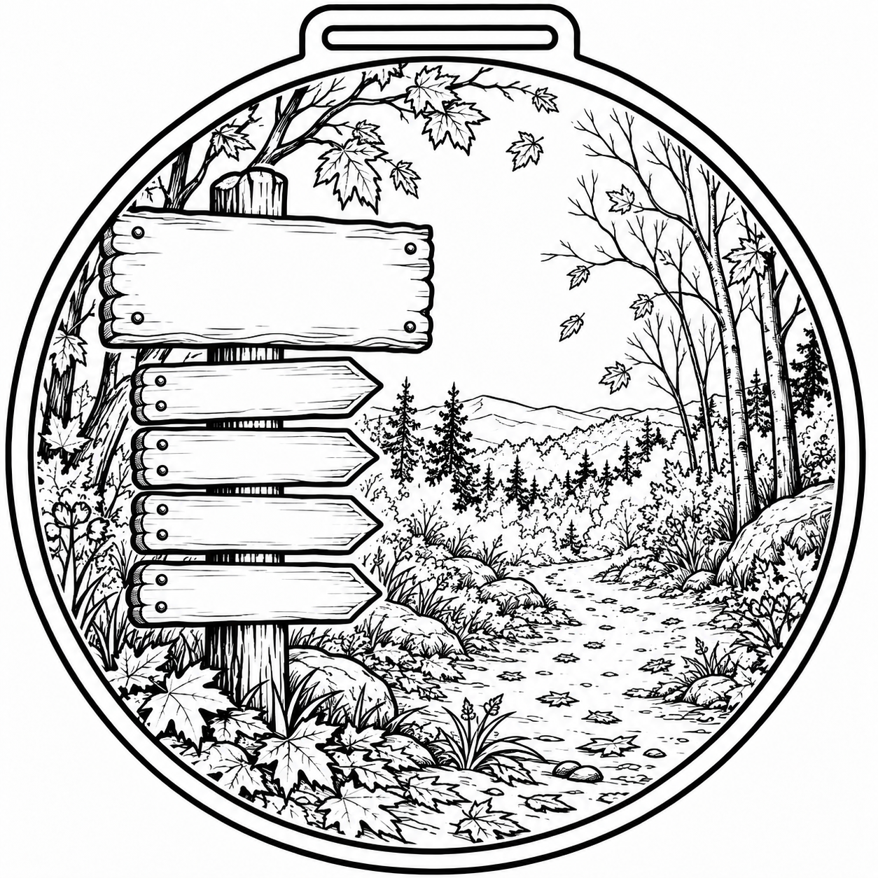 Modèle 10 : Trail d’automne, visuel original avant personnalisation