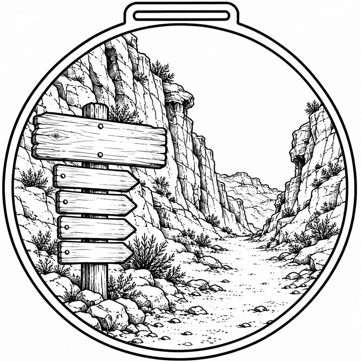 Modèle 21 : Canyon et roche, visuel original avant personnalisation