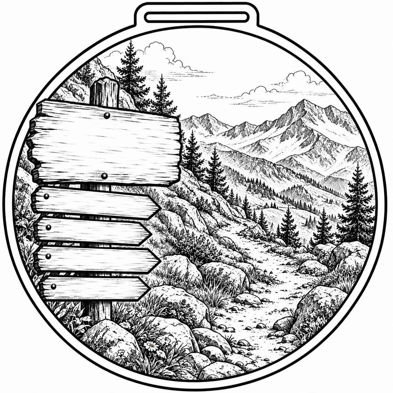 Modèle 02 : Trail montagne, visuel original avant personnalisation