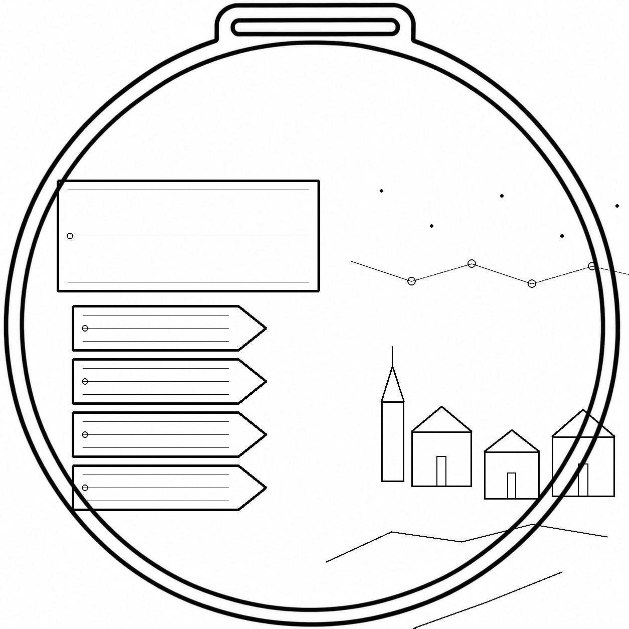 Modèle 30 : Corrida — Course de Noël, visuel original avant personnalisation