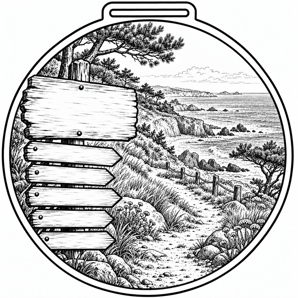 Modèle 03 : Trail bord de mer, visuel original avant personnalisation