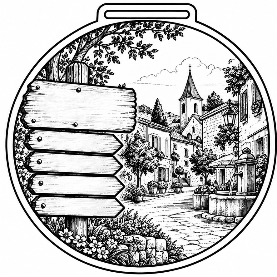 Modèle 05 : Cœur de village, visuel original avant personnalisation