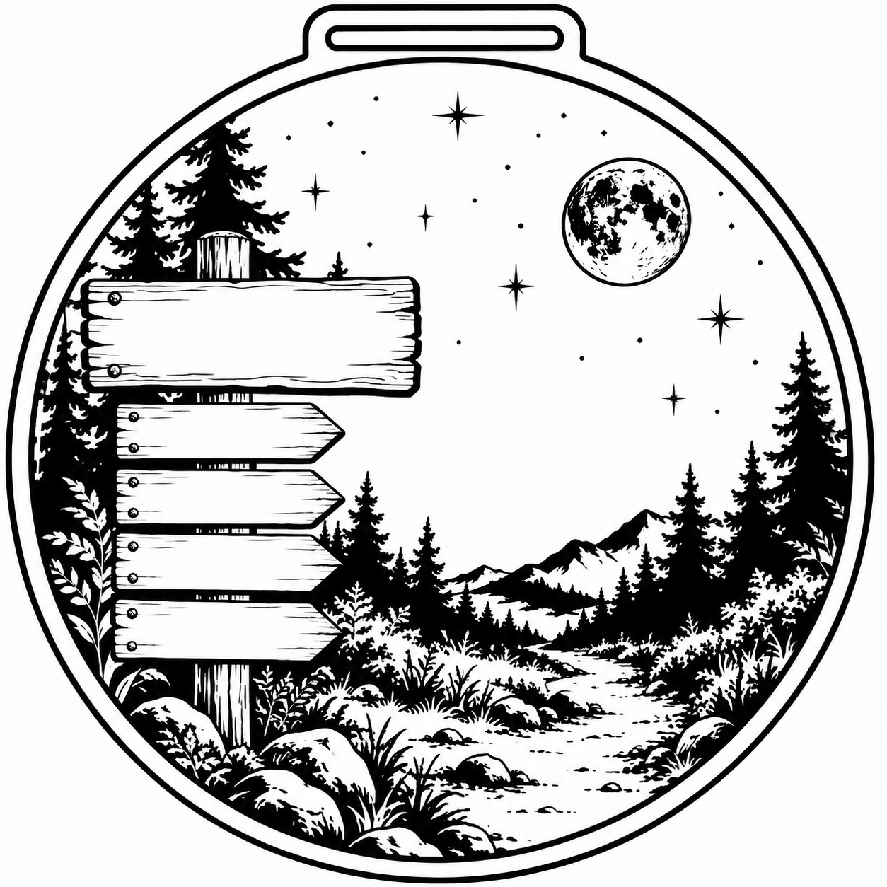 Modèle 09 : Trail nocturne, visuel original avant personnalisation